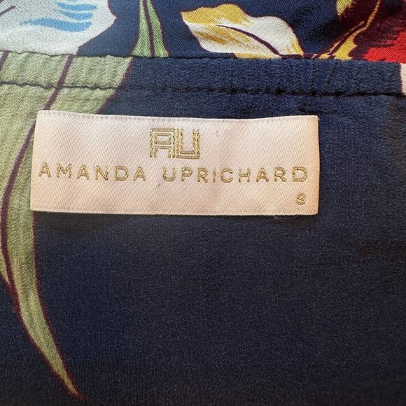 Amanda Uprichard Ethan Floral Dress Womens Silk Off Shoulder Ruffled Mini Small - Picture 5 of 12